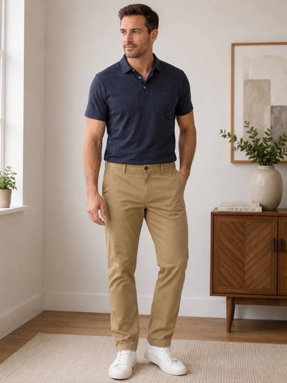 Weatherproof Vintage Chino 2.0 Pants Men's 38x30 Khaki Stretch Slim Straight NWT